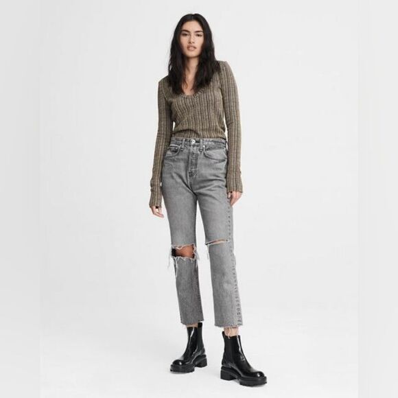 NWT Rag & Bone Maya High Rise Ankle Slim in Zeus - Picture 5 of 9